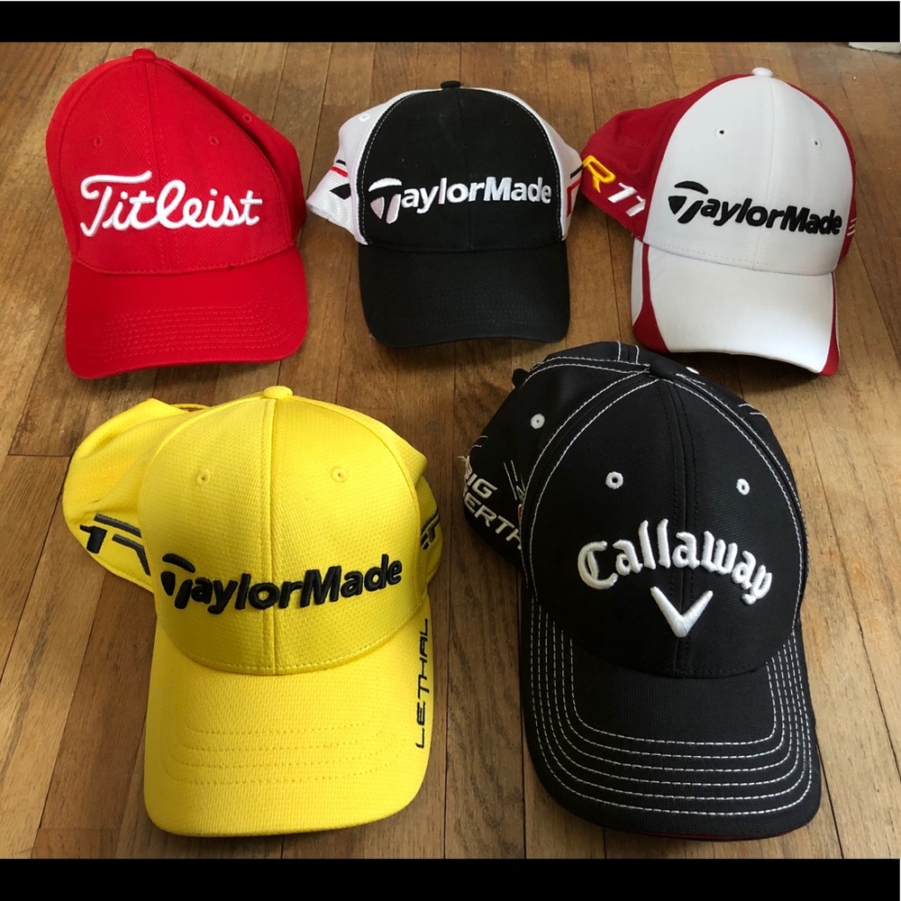 Lot of 5 golf hats